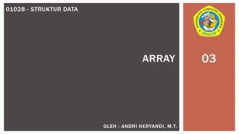 Struktur Data - Array