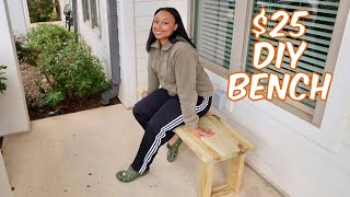 Cheap and Easy DIY Outdoor Bench by Jasmine Marecia 489 views 2 years ago 5 minutes, 56 seconds