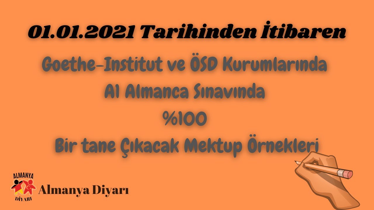 2021 Goethe Institut Ve SD Kurumlar nda A1 Almanca S nav nda 100 Bir 