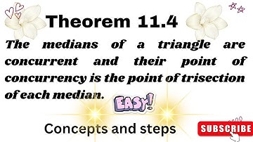 medians of a triangle are concurrent | median of a triangle trisect each other| concepts and steps