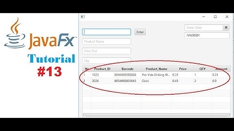 #13 JavaFx and SQL Server Tutorials | Managing Order On TableView