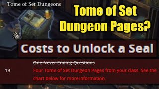 Ledsager fiktiv galdeblæren What's this new Requirement... Tome of Set Dungeons? - YouTube