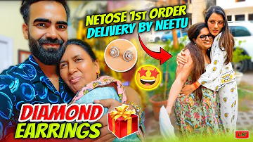 Mummy ko Kaise Lage Diamond Earrings 😍 Netose ka Order Dene Gaye Subscriber ke Ghar ❤️