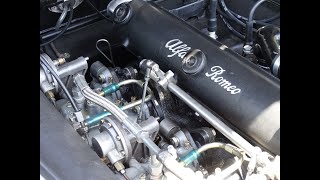 1960 Alfa Romeo 2000 Spider Touring, engine start up cold