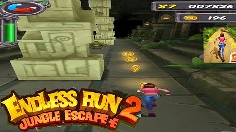 Endless run: jungle escape 2 jump and collect the gold coins Androidgameplay #meenagameing