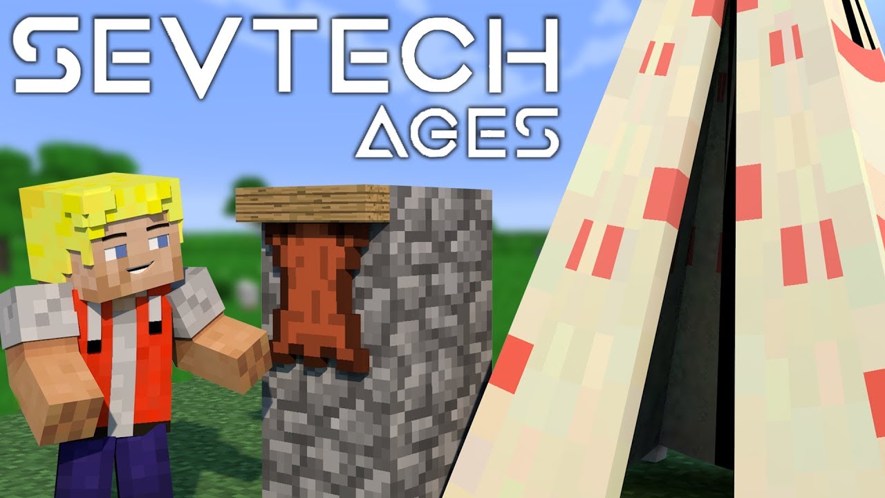 Leder Herstellung & Ein Tipi! - #3 SevTech Ages (Stage Zero) hypixel skyblock redstone