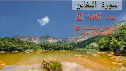 سورة التغابن 64 (أرح بها قلبك) بصوت القارئ:فارس عباد