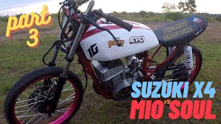Suzuki X4 vs. Mio Soul i 125 s | drag bike project | part 3 | team poket