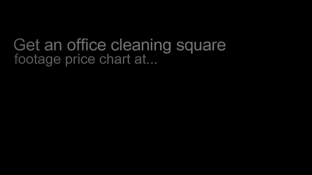 Commercial Cleaning Price Chart