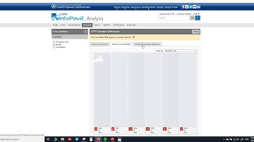 LTPP-InfoPave Analysis tab and additional references