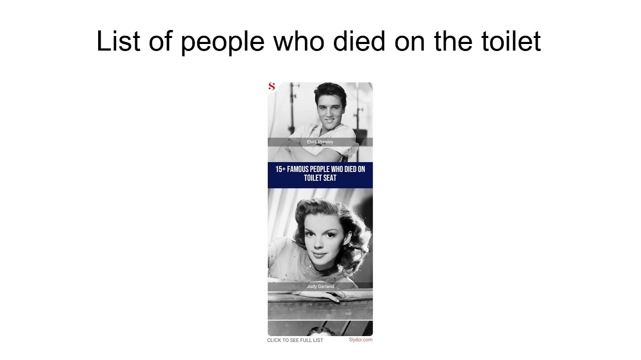 List Of People Who Died On The Toilet - YouTube