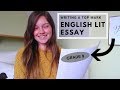 How to write a grade 9 english literature essay - English Literature Essay Topic