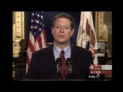 Al Gore concedes presidential election of 2000