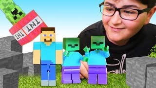 Minecraft derlemesi. Creeper, zombi, domuz ve TNT ile macera videoları. En sevilen bölümler