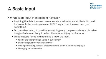 Intelligent Advisor - JavaScript Extensions Intro - Input Extensions