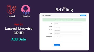 Laravel Livewire Crud | Part 01 | Add Data