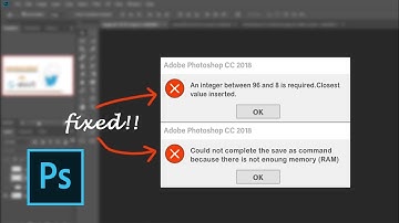 Photoshop - An integer between 96 and 8 is required. closest value inserted Solved