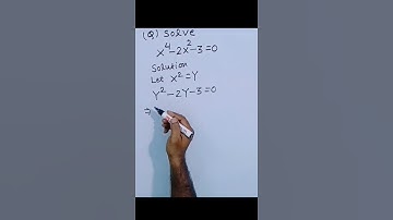 Equations Reducible to Quadratic Equations (class 10 i.c.s.e)