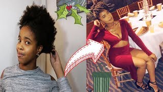 How To STYLE 4b/c Hair For A BOUJEE HOLIDAY PARTY | CURLSMAS 2018