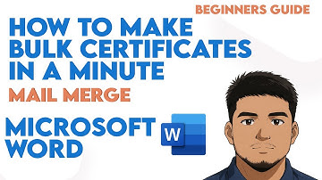 How to Make Bulk Certificates in a Minute | Mail Merge In Microsoft Word