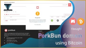 Getting a PorkBun domain using Bitcoin