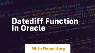 datediff function in oracle