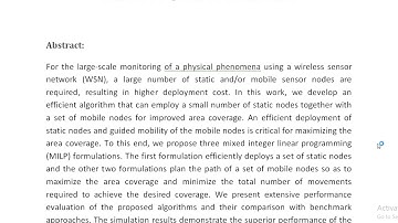 Node Placement and Path Planning for Improved Area Coverage in Mixed Wireless Sensor Networks