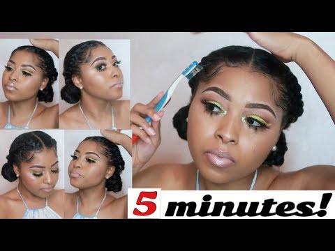 hair-hack|-quick-&-easy-lazy-natural-hairstyle-|-5-minute-hairstyle-for-short/medium-natural-hair