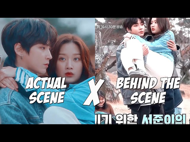 Actual scene ✗ bts | Seo Jun picked up Ju Kyung makes Suho jealous [True beauty Ep 8 BTS Engsub] class=