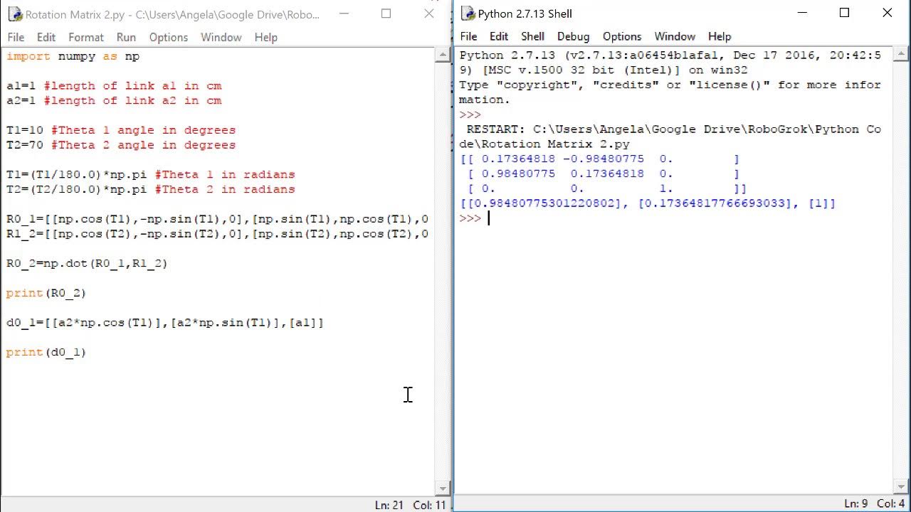 Robotics 1 U1 (Kinematics) S4 (Displacement Vectors) P3 (Displacement ...