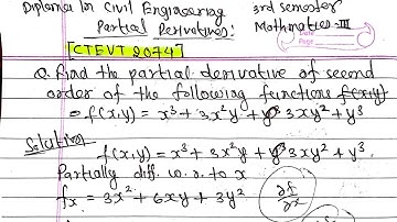 Partial derivative 2074 CTEVT Mathmatics-III Diploma Civil Engineering 3rd sem.  #diplomaengineering