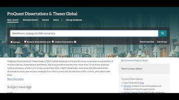 ProQuest Dissertations and Thesis Global
