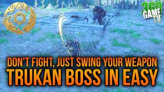 Crimson Desert Trukan Boss Fight - Easiest Strategy - Don't Fight, Just Swing Your Weapon