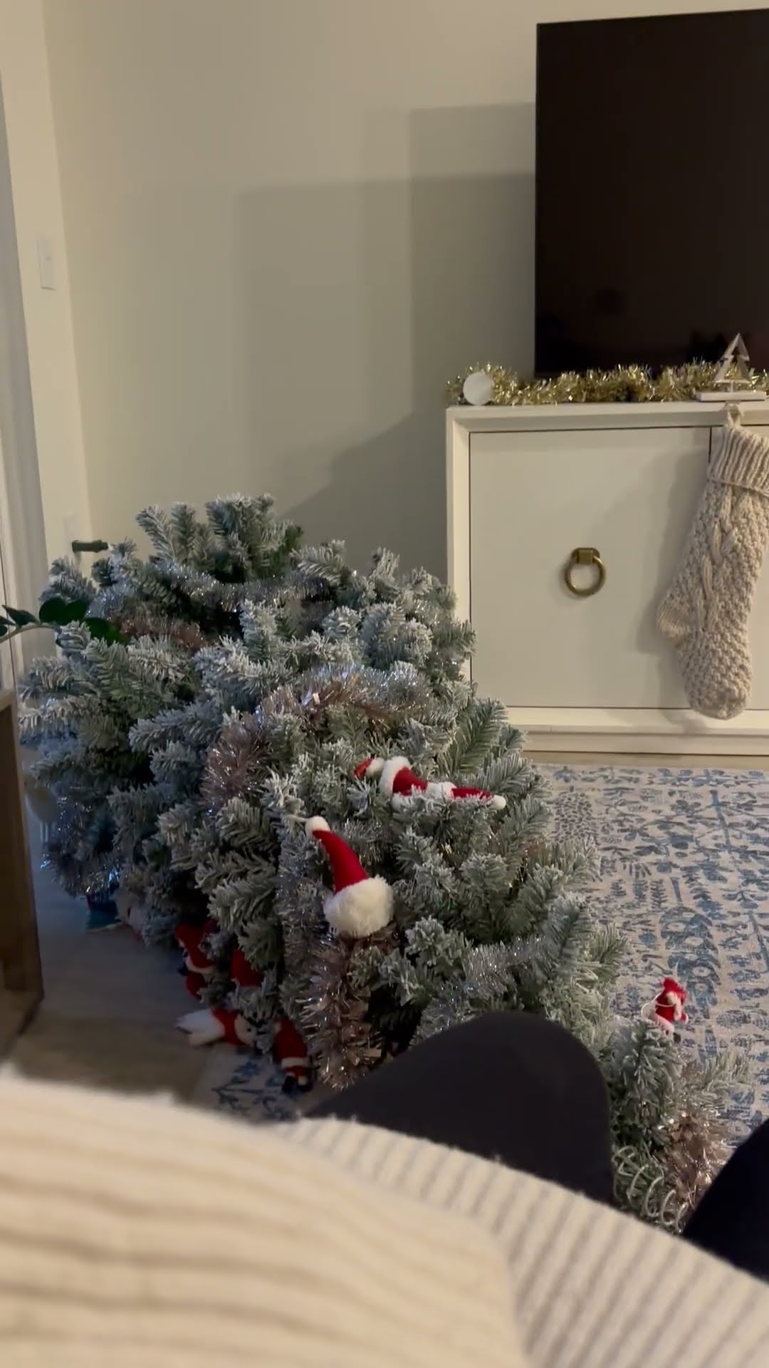 Cat Plays Innocent Next Downed Christmas Tree || ViralHog