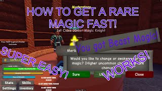 How to Get a Rare Magic Fast! (SUPER EASY!) | Black Clover Kingdom Grimshot Roblox