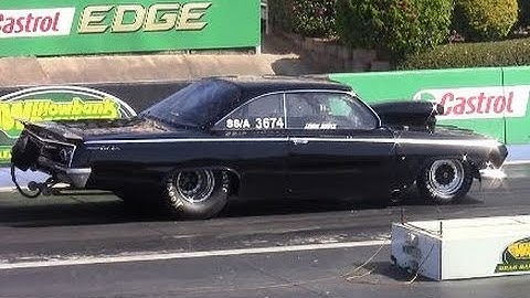 Gm mania Drag Racing Trans Brake lockup Willowbank Raceway 15.9.2013