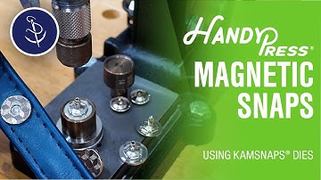 Magnetic Snap Rivet Installation Uses KamSnaps® KX Dies And Adapters in the HandyPress®
