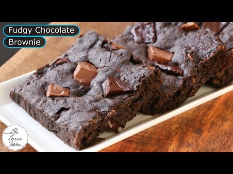 No Oven Fudgy Chocolate Brownie Recipe | Eggless Fudgy Chocolate ...