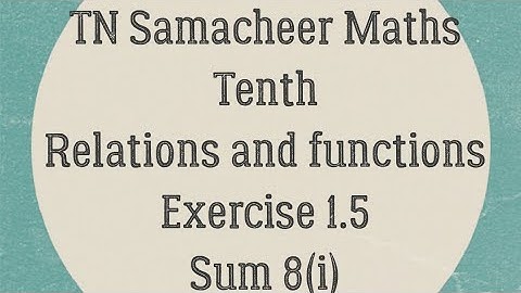 TN Samacheer Maths/ Tenth/Relations and Functions