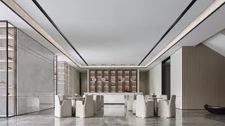 Luxury commercial interior design: Skyview Mansion Sales Center by F.G STUDIO