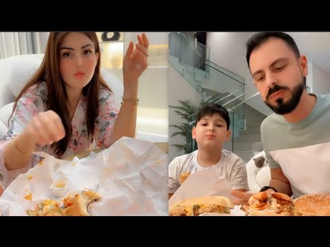 نور وعصام جوع اخر الليل جبنا همبرغر وبروستد وعم نتعشى 