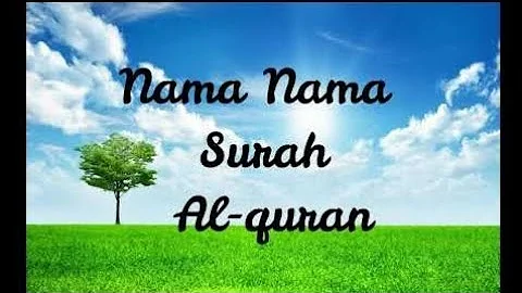 Nasyid nama nama surah Al-quran