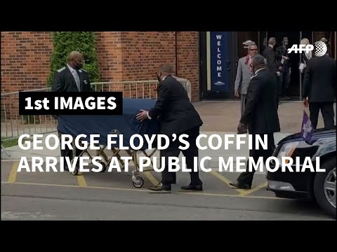 Coffin of George Floyd arrives at public memorial site | AFP