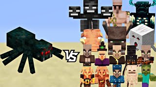 This new Minecraft all mobs vs cave spider fight is insane! #minecraft #viral