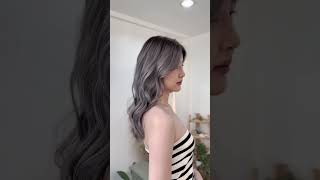 Light Silver balayage @ Spica hair design in Bangkok #hair #hairstyle #haircolor