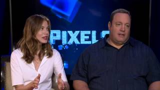 Pixels: Michelle Monaghan & Kevin James on Director Chris Columbus | ScreenSlam