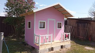 Children's house made of wood with their own hands. Best gift for daughter :)