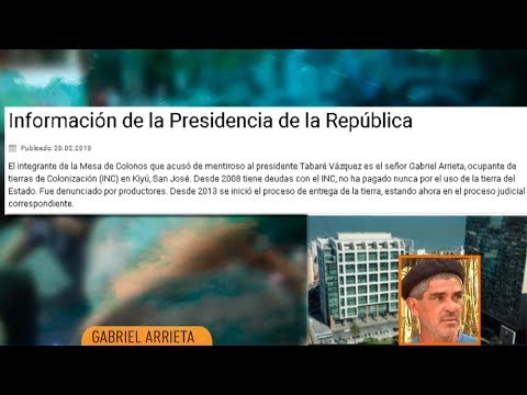 Colono que increpó a Vázquez: "Si me sacan de las tierras en las que estoy, me matan"