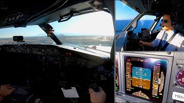 Boeing 737 - RNAV/Visual approach in Heraklion - Cockpit view