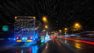 ☔️Not AI|Late Night Rainy Highway Drive💤Drift into Deep Sleep😴